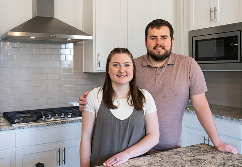 Alyssa and Ryan in their kitchen